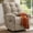 Camel, variant on Overstuffed Recliner Chair for Adults, Home Theater Lounge Seating Armchair, Manual Reclining Reading Chair for Small Space Living Room Bedroom, Stone Grey