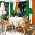 thumbnail image 2 of 1 Panel Outdoor Curtains for Patio Waterproof 54"x84", St. Patrick's Day Weatherproof Privacy Outsides Curtains, Irish Flag Green Lucky Shamrock Grommet Thermal Drapes for Cabana Porch Pergola, 2 of 8