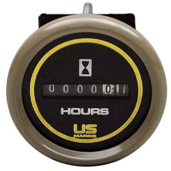 Faria Boat Hour Meter Gauge MH0068B | Bayliner Marine 2 Inch