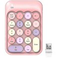 thumbnail image 1 of 2.4ghz Wireless Numeric Keypad, 18 Keys Retro Typewriter Round Key Silent Portable Number Pad For Date Entry For Laptop Pc Desktop, 1 of 5