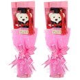 thumbnail image 1 of BRIGHTFUFU 2 PCS Graduación Bear Bouquet Cartoon Bear Doll Bouquet Flower para fiesta, 1 of 7