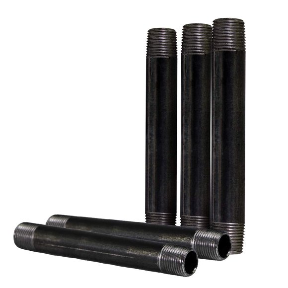 Nipple Pipe Everflow Supplies NPBL3812-5, color negro, 3/8 x 12
