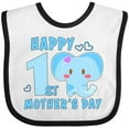 thumbnail image 3 of Inktastic Happy First Mothers Day with Elephant Boys or Girls Baby Bib, 3 of 4