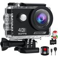thumbnail image 1 of Cámara de acción impermeable 4K 30FPS con tarjeta SD de 64 GB - Cámara deportiva de 20 MP, 1 of 8