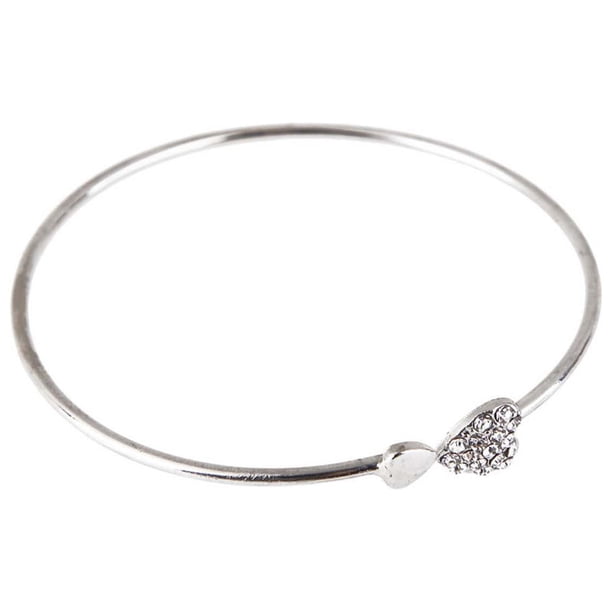 Pulsera para Mujer onlyliua con Abertura de Cristal de Corazón acrílico