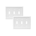 thumbnail image 1 of Cubierta para placa de interruptores DEWENWILS, triple palanca, 3 elementos, blanca (paquete de 2), 1 of 7