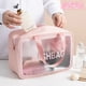 thumbnail image 2 of S/M/L 3 tamaños de mujer de gran capacidad PU mate impermeable bolsa de cosméticos bolsa de almacenamiento de cosméticos de viaje bolsa transparenteNegro22x13.5x7cm Deng Xun unisex, 2 of 2