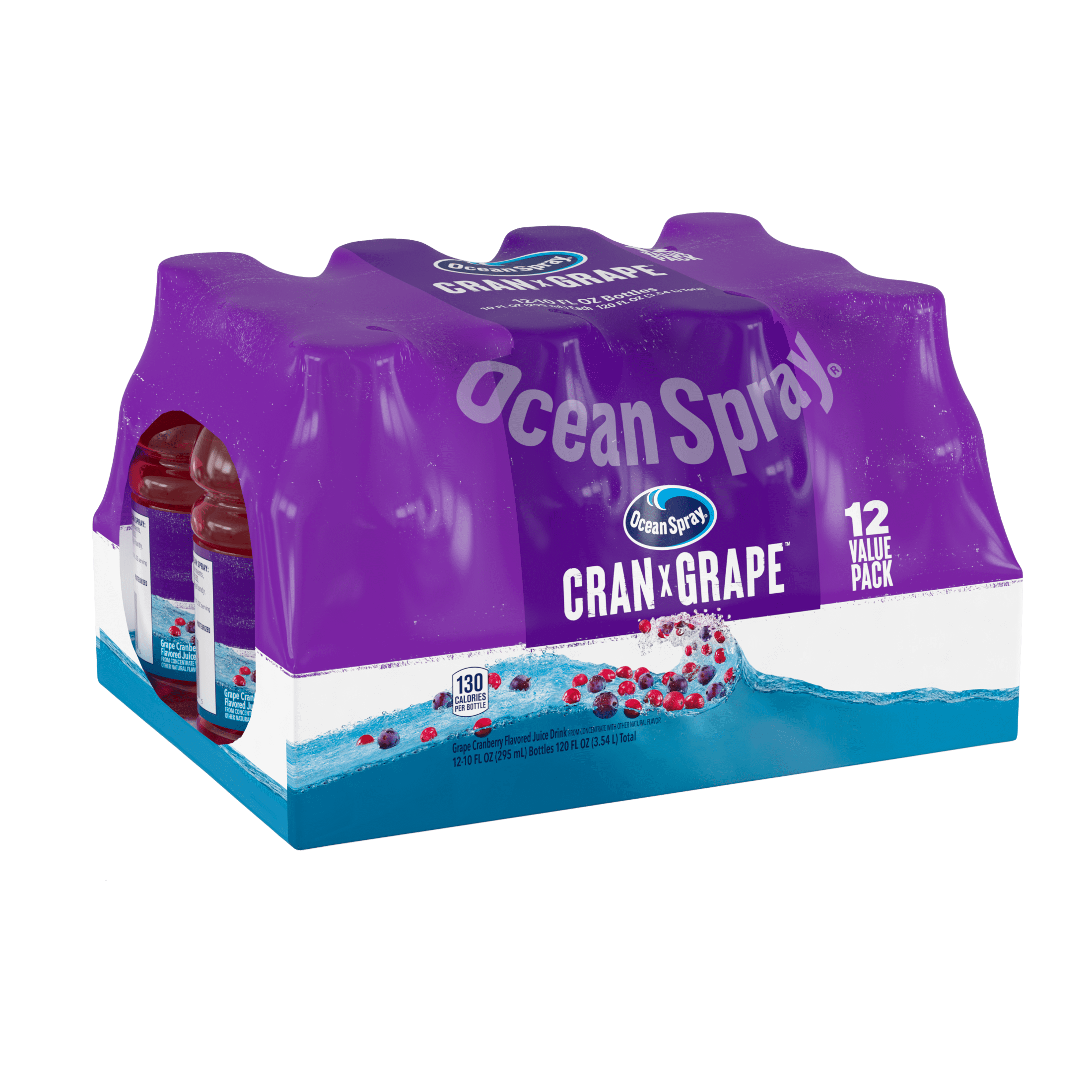 Ocean Spray® Cran-Grape® Juice Drinks, 10 fl oz Bottles, 12 Count