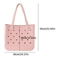 thumbnail image 2 of Dlrvadrua Rubber Tote Bag,Small Beach Bag Waterproof Outdoor Tote Bag Washable Tote Portable Travel Bag Open Handbag for Daily,Khaki, 2 of 5