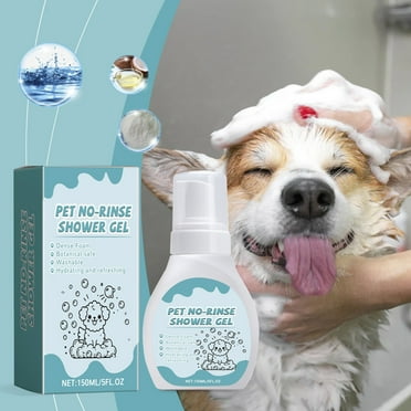 MFJESEAA 12.8oz Waterless Dry Dogs Shampoo, Licking Safe Dry Shampoo for Cats, Foam Puppy Bath Cleaner Tool, Grooming for Kitten Doggy Sensitive Skin, Bathless Cleaning Pet Wash Shampoo