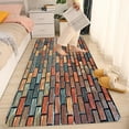 thumbnail image 2 of Colored Stone Brick Anti-Fatigue Ergonomic Carpet, 45x17.5 Inch Kitchen Non-Slip Mat, Bathroom Bath Mat, Bedroom and living Room Use Thickened Extended Memory Foam Absorbent Mat., 2 of 6