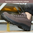 thumbnail image 5 of Steel Cap Trainers Safety Trainers Men Women Breathable Safety Shoes Comfortable Lightweight Work Trainers Puncture Proof 4.5-10, 5 of 7