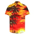 thumbnail image 4 of UVEASISHA Men's Big and Tall Shirts 2025 Fashion Palm Tree Print Beach Tops Hawaii Style Casual Button Down Shirt Summer Tropical Holiday Tee Top 2025 Fashion Gift Ideas Multicolor#3 XL, 4 of 5