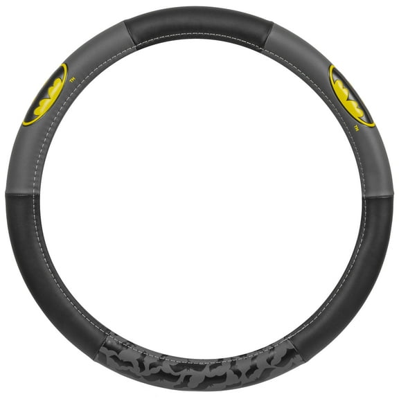 Batman Car Steering Wheel Cover - Universal Fit Steering Wheel Cover with Officially Licensed Warner Brothers Graphics, Great Automotive Accessory Gift Idea for Fans