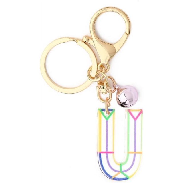 Letter Keychain,26 Letters A-Z Decorative Letter Keychain,Name Keychain for Women Girls Men Teenager Gift