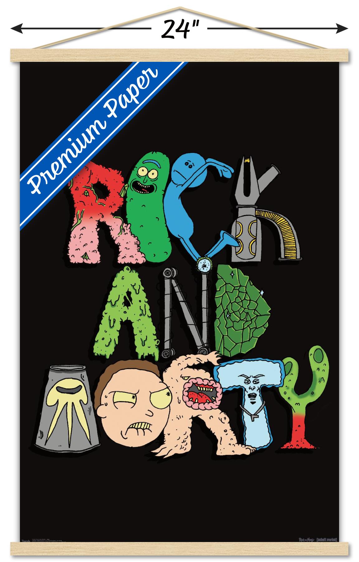 Rick And Morty - Sign Wall Poster with Wooden Magnetic Frame, 22.375" x 34"