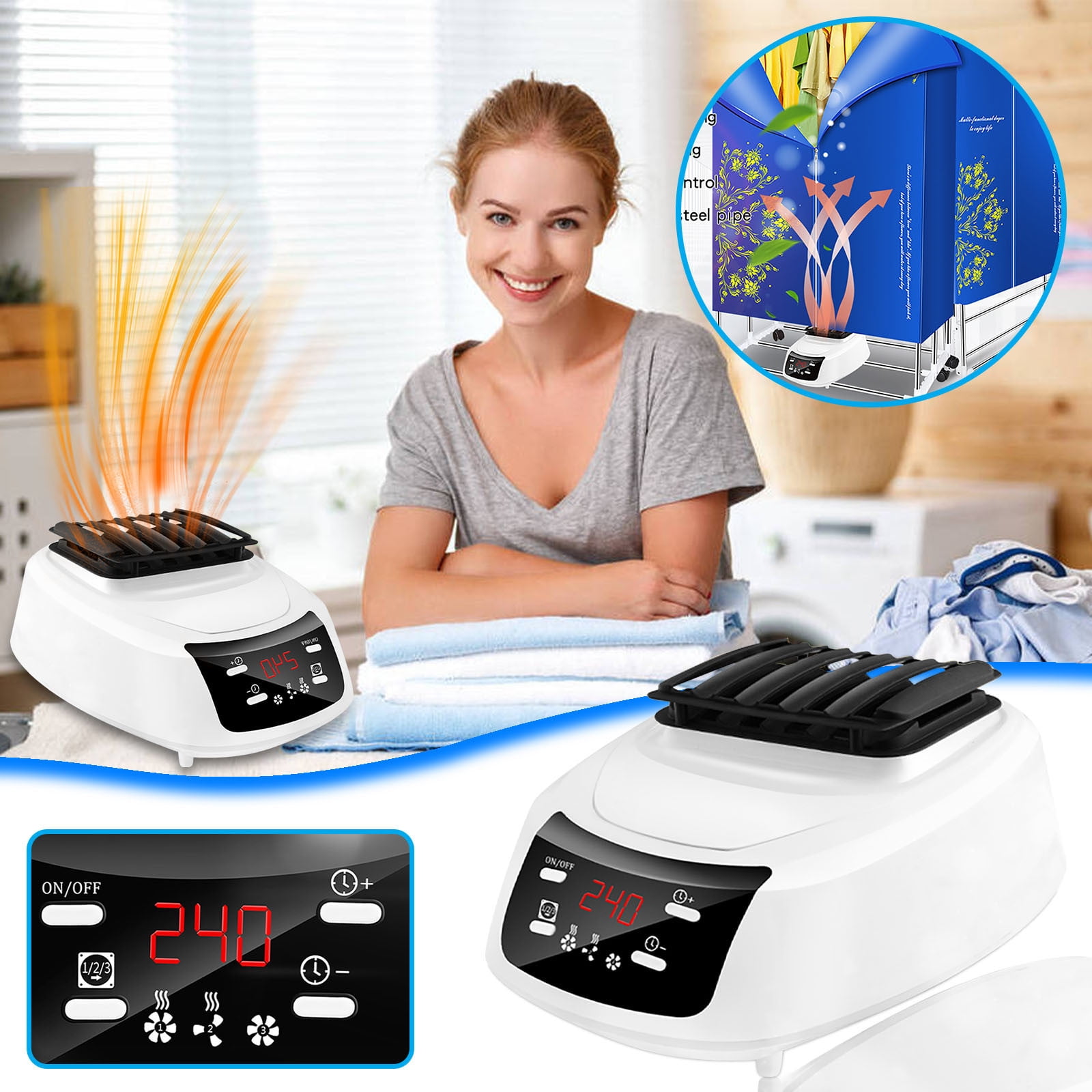 Antqov Household Sterilizing Warm Clothes Dryer Clothes Negative Drying Machine