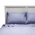 thumbnail image 2 of Chambray 6-Piece Denim Blue Queen Sheet Set, 2 of 3