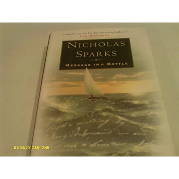 Pre-Owned Message In a Bottle by Nicholas Sparks Hardcover, Literature & Fiction (English)