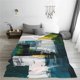 thumbnail image 5 of Balery Abstract Brushstrokes Green Blue Manta de Felpa Suave y Acogedora – Cobija de Franela Aterciopelada para Cama, Lavable y Cálida para Sofá, Mascotas, Transpirable-50"x40", 5 of 7