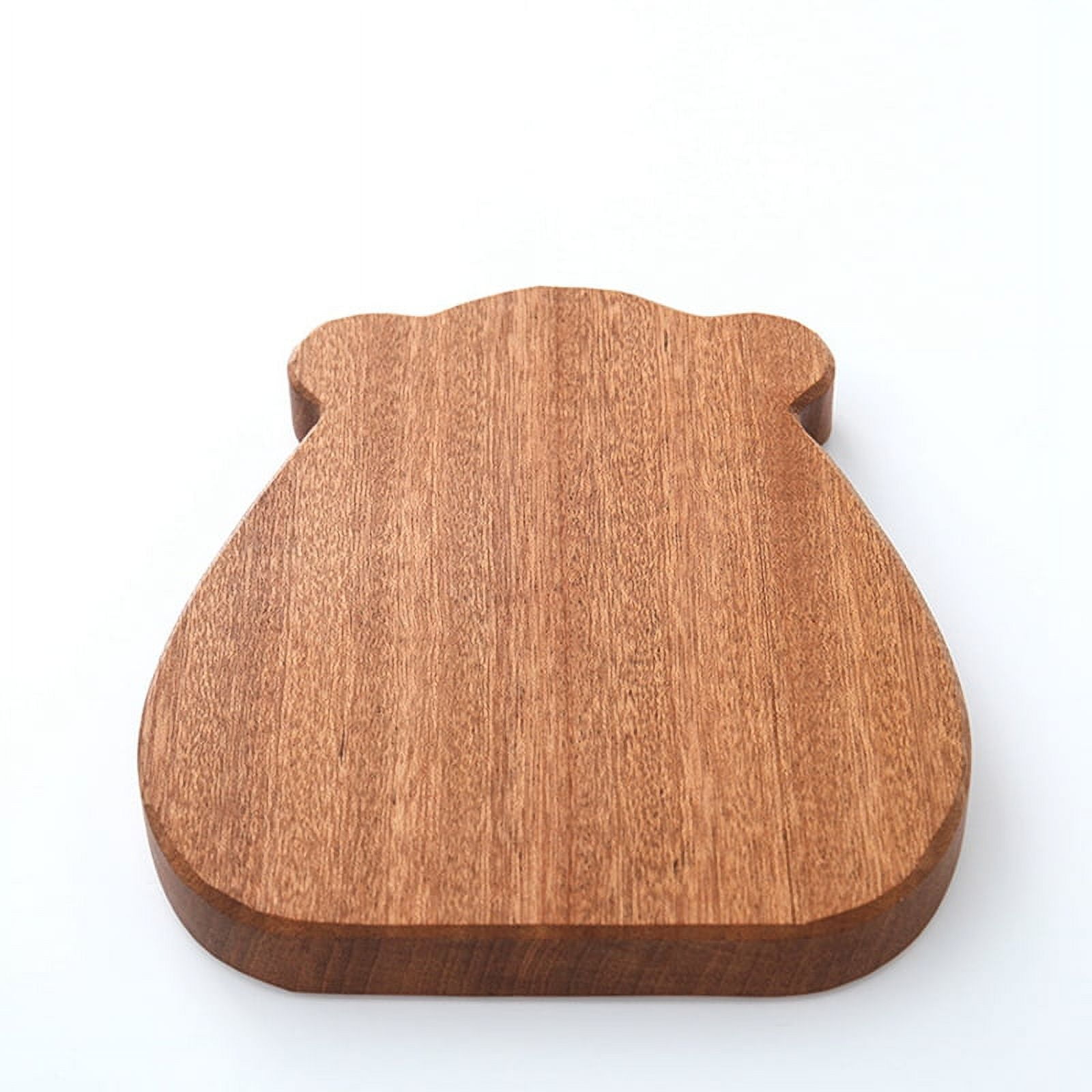 Wooden Board Cutting Board Cute Bear-Shaped Bread Tray Black Walnut Kitchen Board,Brown