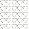 thumbnail image 6 of 1 Box 48Pcs Valentines Day Open Bezel Heart Charm Heart Bezel Charms 304 Stainless Steel Heart Charms Heart Linking Rings Heart Geometric Frames Charms for DIY, 6 of 9