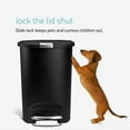 thumbnail image 5 of 50 Liter / 13 Gallon Semi-Round Kitchen Step Trash Can with Secure Slide Lock, Mocha Plastic, 5 of 6