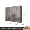 thumbnail image 1 of Light luxury wardrobe with make-up table 468 doors modern simple high-light bedroom 3 meters 4 high 2 large cabinets My Lux Decor Round, 1 of 9