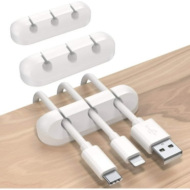 Cable Holder Clips, 3-Pack Cable Management Cord Organizer Clips Silicone Self Adhesive for Desktop USB Charging Cable Nightstand Power Cord Mouse Cable Wire PC Office Home