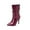 Wine Ankle Boots, variant on KIJBLAE Women's Pointed Toe Stilettos Heel Ankle Boots Slouchy Faux Leather Mid Calf Boots Chunky Heel Dress Boots Fall Winter Shoes Black 38