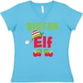 thumbnail image 3 of Inktastic Christmas Sister Elf Women's V-Neck T-Shirt, 3 of 5