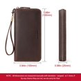 thumbnail image 3 of Leather Wallets Blocking Credit Card Holder Wallets Long Wallets Large Capacity Wallets Zippered Pouch Wallets for Man, 3 of 4