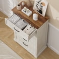 thumbnail image 4 of Hommpa Farmhouse White 5 Drawers Tall Dresser for Bedroom, Wood Rustic Chest of Drawers Dresser for Closet, Storage Dresser Organizer for Living Room, Hallway, Entryway, Home, 4 of 13
