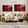 thumbnail image 4 of Elephant Stock Red Trees Wall Art - Horizontal Multi Panel Canvas - Living Room Wall Decor - Gothic Multi Panel - Red And Brown Decor - 50" x 32", 4 of 8