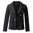 thumbnail image 2 of Ladies Workoffice Blazer Single Breasted Blouse Button Down Fashion Jacket Solid Color Fitted Suit Lapel Notched Elegant Cardigan Mid Length Leisure Outwear, 2 of 7