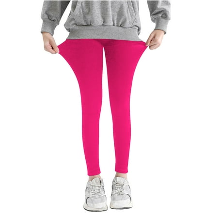 

Bnwani Girls Pants Uniform Pants For Girls Flash Deals Cotton Joggers Slim-Leg Infant Pants Hot Pink 4 T