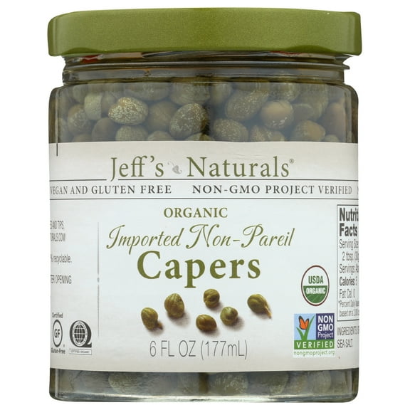 Jeff's Natural Imported Non Pareil Capers, 6 oz