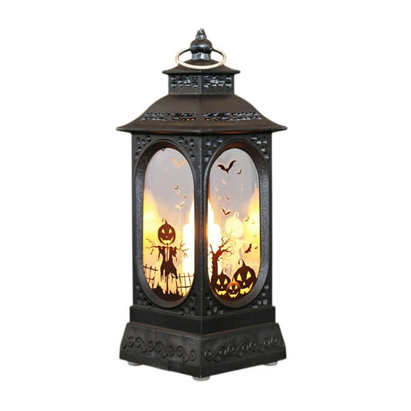 Halloween Decorations Indoor, 5x2in Decorative Haunted House Candle Lantern, Hanging Spooky Halloween Lanterns for Outdoor Home Room Door Party Decor