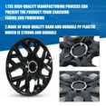 thumbnail image 2 of 4Pcs Wheel Rims Cover,17 inch Universal Hubcap for Steel Wheel Rims Cover,Snap on Installation with Retention Rings,Black Lacquer, 2 of 8