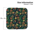 thumbnail image 3 of Pofeuu Hawaiian Tribal Mask Print Leather Coasters Set of 6, Round Cups Mugs Mat Pad for Home Kitchen Heat Resistant Drink Coasters,Square, 3 of 7