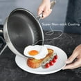 thumbnail image 3 of Innerwell 9.5” Nonstick Stainless Frying Pan with Ergonomic handle for Gas Electric Induction Ceramic Stoves and Oven, 3 of 8