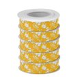 thumbnail image 2 of 5 Rolls Christmas Ribbon 1.5 inch Wide Decorative Ribbon for Gift Wrapping and Holiday Decorations White Floral Silhouettes, 2 of 7