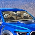 thumbnail image 3 of Binienty Funny Panda Car Sun Shade for Front Windshield 1 Piece Car Shield Sun Protector Easy Installation Sun Reflector for Most Cars Sedans SUVs Trucks, 3 of 8
