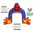 thumbnail image 2 of Halloween Inflatable Jack-O'-Lantern Reaper Archway with Swirling Lights, 2 of 5