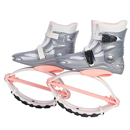 

Joyfay Jumping Shoes Unisex Bounce Boots For Fitness And Workout With 4pc Tension Springs Pink-White Color XXL Size