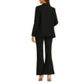 thumbnail image 3 of INSPIRE CHIC Business Work Suit Set for Women's 2 Piece Notched Lapel Blazer and Long Pants, 3 of 6