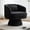 Pillow Barrel-Black, variant on ClinQ 360° Swivel Accent Chair with Armrest Set of 1, Modern Velvet Barrel Chair with Pillow, Cloud Velvet and Curve Back, Black