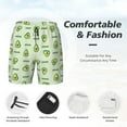 thumbnail image 5 of Gaeub Green Avocado Mens Swim Trunks Stretch Beach Shorts Quick Dry for Men Swim Shorts Swimwear with Pockets- XX-Large, 5 of 9