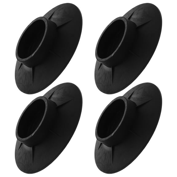 4 Pcs Adjustable Washing Machine Floor Mat 10.00X10.00X2.00CM Black