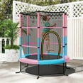 thumbnail image 2 of Costway 55" Kids Trampoline Bouncing Jumping Mat Recreational Trampoline with Enclosure Net Multicolor, 2 of 9
